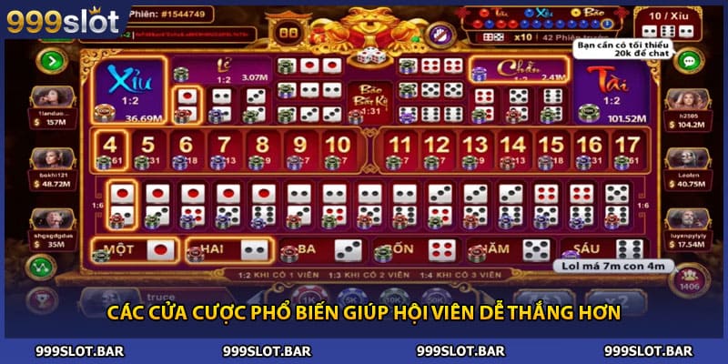 Các cửa cược phổ biến giúp hội viên dễ thắng hơn